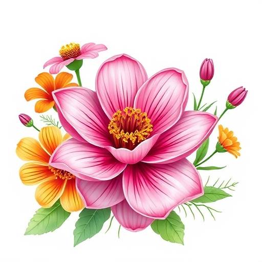 Logo of 'Bokkie's Blooms', a flower shop specializing in indigenous South African flowers