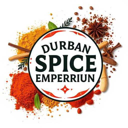 Logo of 'Durban Spice Emporium', a shop selling authentic Durban spices